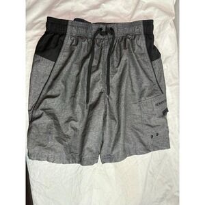 Black and grey Speedo men's swim trunks size medium